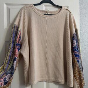 Easel waffle knit top